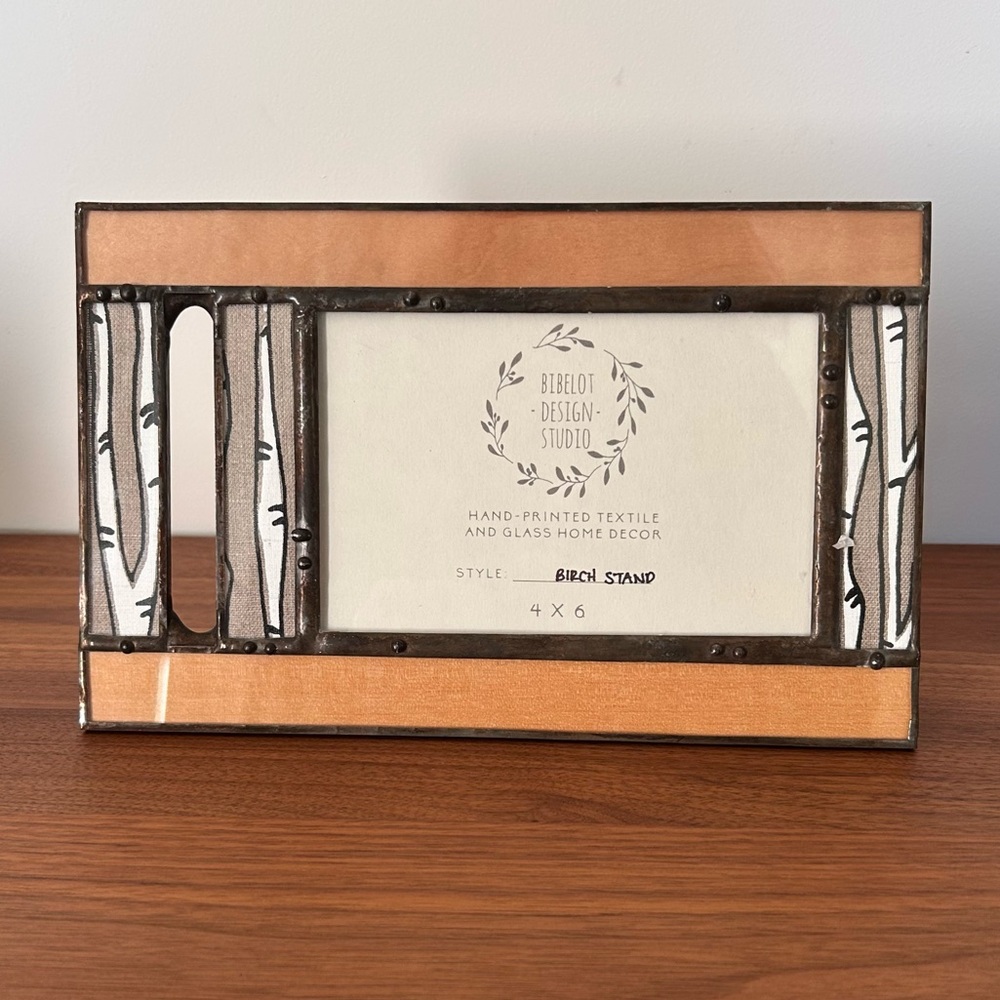 Birch Tabletop Picture Frame Glass 4x6